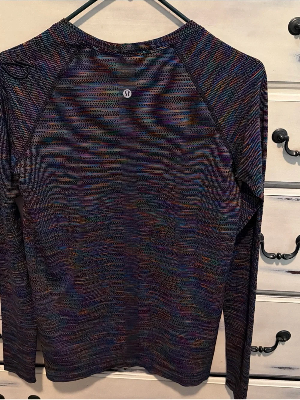 Lululemon Swiftly Tech Long Sleeve 2.0 Black / Rainbow Rare Limited Edition 10